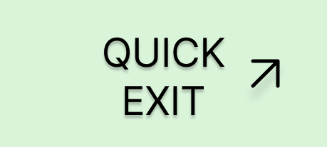 Graphic design that reads "quick exit"